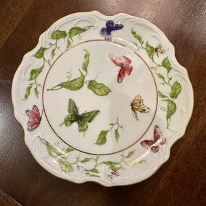 Butterfly Garden Porcelain appetizer or dessert plate